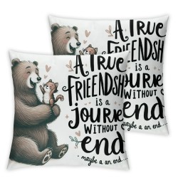 Ulloord Friendship Gifts for Women,Friends Female for Women Pillow Covers, Birthday Happy Gifts for Flannel Pillow Covers