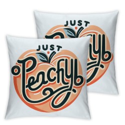 Ulloord Throw Pillow Cover  Quote Word Hand Lettering Leaf Fruit Square Pillow Case Cushion Cover for Home Car Decorative