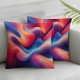 Ulloord  Color Throw Pillow Cover Abstract Purple Pink Red Orange Golden Blue Chaotic Waves Colorful Rainbow Square Pillow Case Cushion Cover for Home Car Decorative