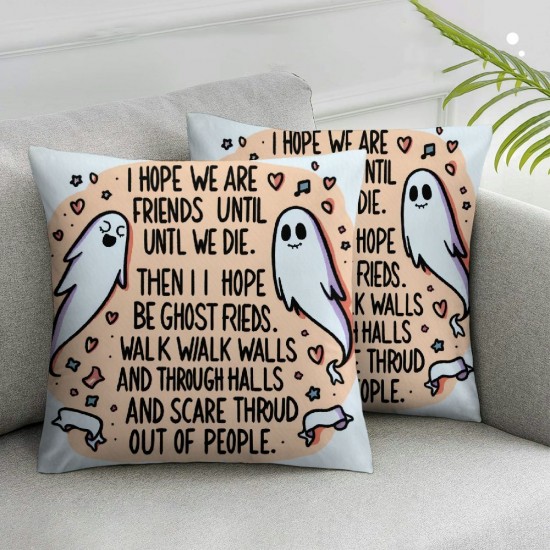 Ulloord I Hope we are Friends Until We Die. Best Friend Birthday Gifts for Women, BFF Gifts, Friendship Gifts for Women Friends Flannel Pillow Case Cushion Cover