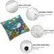 Ulloord The sea Marine Organism Pillow Case for Kids Girls Boys Gift, Pink Coral Marine Organism Pillowcases Home Decorative Flannel Cushion Cover for Sofa Couch Bed Car