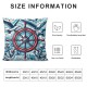 Ulloord Sea Themed  Wheel Modern Decorative Throw Pillow Case Decor Flannel Cushion Cover for Sofa Cushion Cover