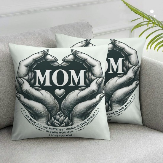 Ulloord to My Mother Gifts My mom is The Prettiest Woman in The Whole World for me I Love You Mom! Meaningful Gifts for Mom, Birthday, Ideas for Mom，Flannel Pillow Covers