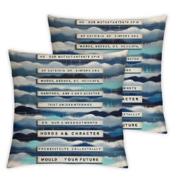 Ulloord Motivational Quotes Watch Your Thoughts Positive Throw Pillow Case for Bedroom Living Room Home Office Decorative Flannel Cushion Cover for Sofa