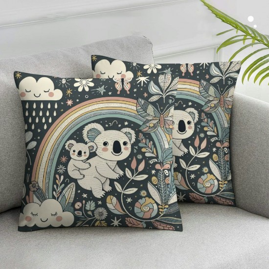 Ulloord Pillow Covers Decorative Cute  Throw Pillow Covers Cushion Case for Sofa Bench Living Room Indoor Outdoor Home Decor