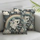 Ulloord Pillow Covers Decorative Cute  Throw Pillow Covers Cushion Case for Sofa Bench Living Room Indoor Outdoor Home Decor