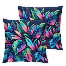 Ulloord Pillow Covers Decorative Tropical Palm Leaf Throw Pillow Covers Cushion Case for Sofa Bench Living Room Indoor Outdoor Home Decor