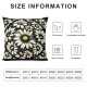 Ulloord Throw Pillow Cover White Decorative Pillow Cases Pillowcase Cushion Case Square for Couch Sofa Bed Living Room Bedroom