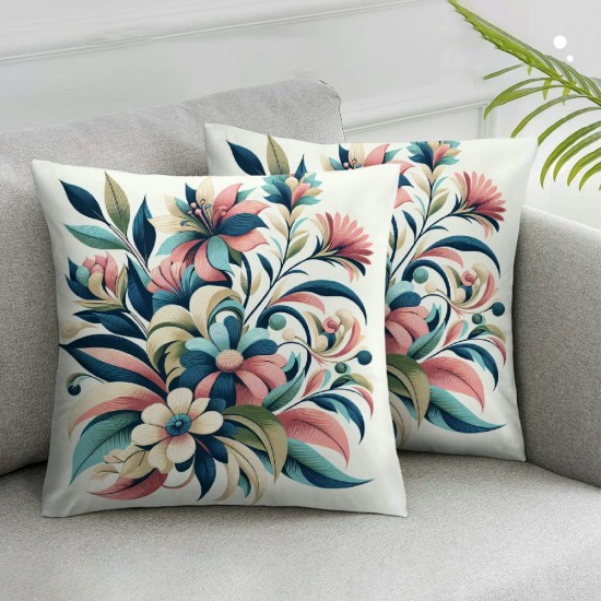 Ulloord Pillow Covers Decorative and Palm Leaves Throw Pillow Covers Cushion Case for Sofa Bench Living Room Indoor Outdoor Home Decor