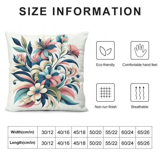 Ulloord Pillow Covers Decorative and Palm Leaves Throw Pillow Covers Cushion Case for Sofa Bench Living Room Indoor Outdoor Home Decor