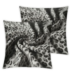 Ulloord Leopard Print Pillow Cover,Black Wild Animal Skin Double Sides Print Pillowcase Soft Square Cushion Case, Throw Pillow Cover for Decoration