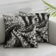 Ulloord Leopard Print Pillow Cover,Black Wild Animal Skin Double Sides Print Pillowcase Soft Square Cushion Case, Throw Pillow Cover for Decoration