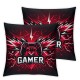 Ulloord Video Game Pillow Covers Modern Game Controller Print Pillow Cases for Boys Adults Red Black Gamer Gift Cushion Covers for Party Office Decor