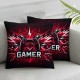 Ulloord Video Game Pillow Covers Modern Game Controller Print Pillow Cases for Boys Adults Red Black Gamer Gift Cushion Covers for Party Office Decor