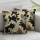 Ulloord Animal Fur(Not Real) Throw Pillow Cover ,Wildlife Skin Print Soft Decorative Cushion Cover for Bed Sofa,Rustic Farmhouse Style Square Couch Pillow Cover