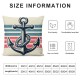 Ulloord Pillow Cover Style Ocean Theme Cushion Cover for Living Room Sofa Red Blue Srtipes Decor Cushion Case for Kids Teens Adults