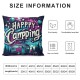 Ulloord Happy Camping Theme Pillow Cover Dreamy Starry Galaxy Gradient Clouds Decor Pillow Case for Kids Teens Adults Style Cushion Cover for Bed Sofa