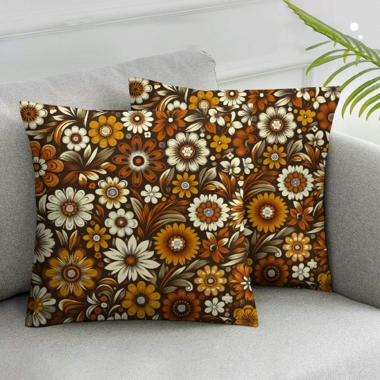 Ulloord Pillow Cover Floral Style Decorative Pillow Cover Farmhouse Style Throw Pillow Cover for Living Room Couch Decor,