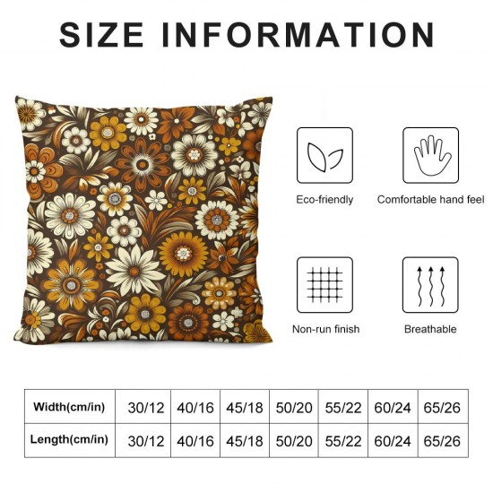 Ulloord Pillow Cover Floral Style Decorative Pillow Cover Farmhouse Style Throw Pillow Cover for Living Room Couch Decor,