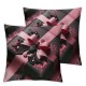 Ulloord Valentine's Day Pillow Cover Pillow Case for Teens Girls Adults Decorations Romantic Style Cushion Cover for Bedroom Couch Decor Pink Black