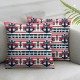 Ulloord Red Throw Pillow Covers,Ocean Theme Nautical Adventure Cushion Covers for Car RV Camper Office,Navy Blue White Geometric Stripes Pillowcases Outdoor Pillow Covers