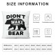 Ulloord Throw Pillow Cover Don't Wake The  Cool Animal Funny Quote Black White Square Pillow Case Cushion Cover for Home Car Decorative