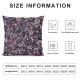 Ulloord  Animal Theme Pillow Cover Reversible Print Purple Blue Cute Animal Paws Print Square Throw Pillow Cover for Bed or Sofa Decor Watercolor Pastel Style Decorative Cushion Cover