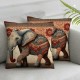 Ulloord Amber Romantic Hidden Zipper Home Sofa Decorative Throw Pillow Cover Cushion Case Square Design Printed Pillowcase