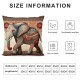 Ulloord Amber Romantic Hidden Zipper Home Sofa Decorative Throw Pillow Cover Cushion Case Square Design Printed Pillowcase