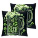 Ulloord Throw Pillow Cover Square Double Print St Patrick S Day Here for The Beer Mug Cushion Case Office Sofa Hidden Zipper Polyester Pillowcase