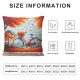 Ulloord Throw Pillow Cover Autumn Tree Bicycle Cushion Case Home Office Sofa Hidden Zipper Pillowcase Square  Two Sides Printed