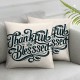 Ulloord Thankful Blessed Autumn Halloween Romantic Hidden Zipper Home Sofa Decorative  Throw Pillow Cover Cushion Case Square Design Polyester Printed Pillowcase