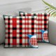 Ulloord Throw Pillow Covers Red White Cushion Cases Home Office Sofa Hidden Zipper Pillowcase Square Two Sides Printed