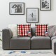 Ulloord Throw Pillow Covers Red White Cushion Cases Home Office Sofa Hidden Zipper Pillowcase Square Two Sides Printed