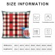 Ulloord Throw Pillow Covers Red White Cushion Cases Home Office Sofa Hidden Zipper Pillowcase Square Two Sides Printed