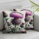 Ulloord Throw Pillow Covers Pink Flower in Bloom Spring Cushion Cases Home Office Sofa Hidden Zipper Pillowcase Square  Two Sides Printed