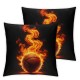 Ulloord Throw Pillow Covers Black Cushion Cases Home Office Sofa Hidden Zipper Pillowcase Square Two Sides Printed