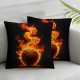 Ulloord Throw Pillow Covers Black Cushion Cases Home Office Sofa Hidden Zipper Pillowcase Square Two Sides Printed