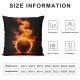 Ulloord Throw Pillow Covers Black Cushion Cases Home Office Sofa Hidden Zipper Pillowcase Square Two Sides Printed