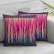 Ulloord Throw Pillow Covers Colored Wooden Cushion Cases Home Office Sofa Hidden Zipper Pillowcase Square Two Sides Printed