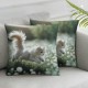 Ulloord Throw Pillow Covers Running Cat Summer Cushion Cases Home Office Sofa Hidden Zipper Pillowcase Square  Two Sides Printed