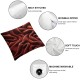 Ulloord Throw Pillow Covers Red Color Cushion Cases Home Office Sofa Hidden Zipper Pillowcase Square  Two Sides Printed