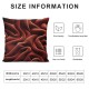 Ulloord Throw Pillow Covers Red Color Cushion Cases Home Office Sofa Hidden Zipper Pillowcase Square  Two Sides Printed