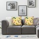 Ulloord Throw Pillow Covers Yellow Cushion Cases Home Office Sofa Hidden Zipper Pillowcase Square Two Sides Printed