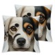 Ulloord  Throw Pillow Covers Russell Terrier Cushion Cases Home Office Sofa Hidden Zipper Pillowcase Square  Two Sides Printed