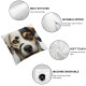 Ulloord  Throw Pillow Covers Russell Terrier Cushion Cases Home Office Sofa Hidden Zipper Pillowcase Square  Two Sides Printed