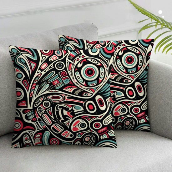 Ulloord Romantic Hidden Zipper Home Sofa Decorative Throw Pillow Cover Cushion Case Square Design Pillowcase