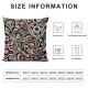 Ulloord Romantic Hidden Zipper Home Sofa Decorative Throw Pillow Cover Cushion Case Square Design Pillowcase