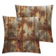 Ulloord Throw Pillow Covers Rusty Orange Cushion Cases Home Office Sofa Hidden Zipper Pillowcase Square Two Sides Printed