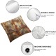 Ulloord Throw Pillow Covers Rusty Orange Cushion Cases Home Office Sofa Hidden Zipper Pillowcase Square Two Sides Printed